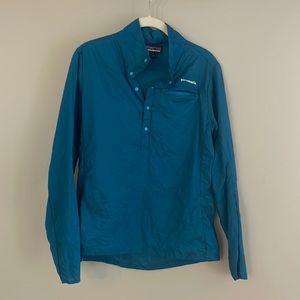 Patagonia Houdini shell peacock blue size Medium excellent used condition.